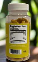 Load image into Gallery viewer, 92+ Joint Health capsules bottle with turmeric, cocolmeca, ginger, burdock root, and moringa supplement facts label